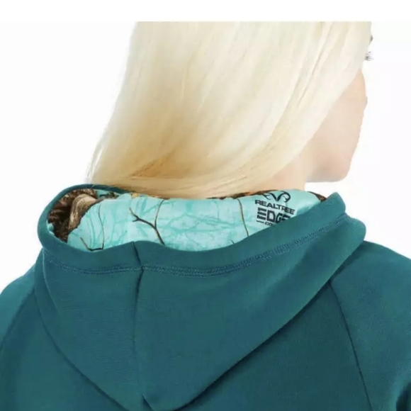RealTree Ladies' Camo Teal Pullover Hoodie NWT- 2 colors available - Picture 4 of 5